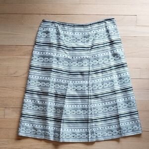 Nine West Blue A-Line Pleated Skirt